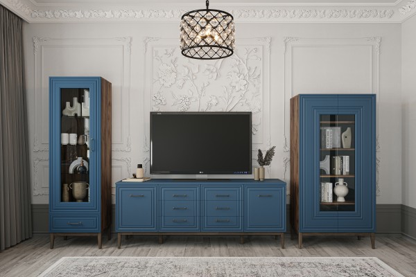 Модульная гостиная ГОРИЦИЯ (сапфир) БРАВОмебель
