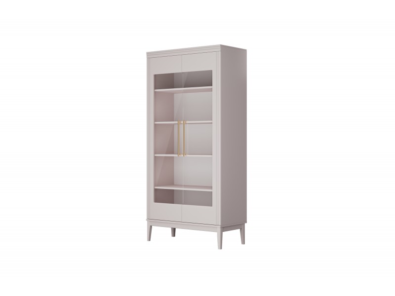 ДЖАЛИ (льняной) - Шкаф с витриной двухдверный ШР-2 БРАВОмебель