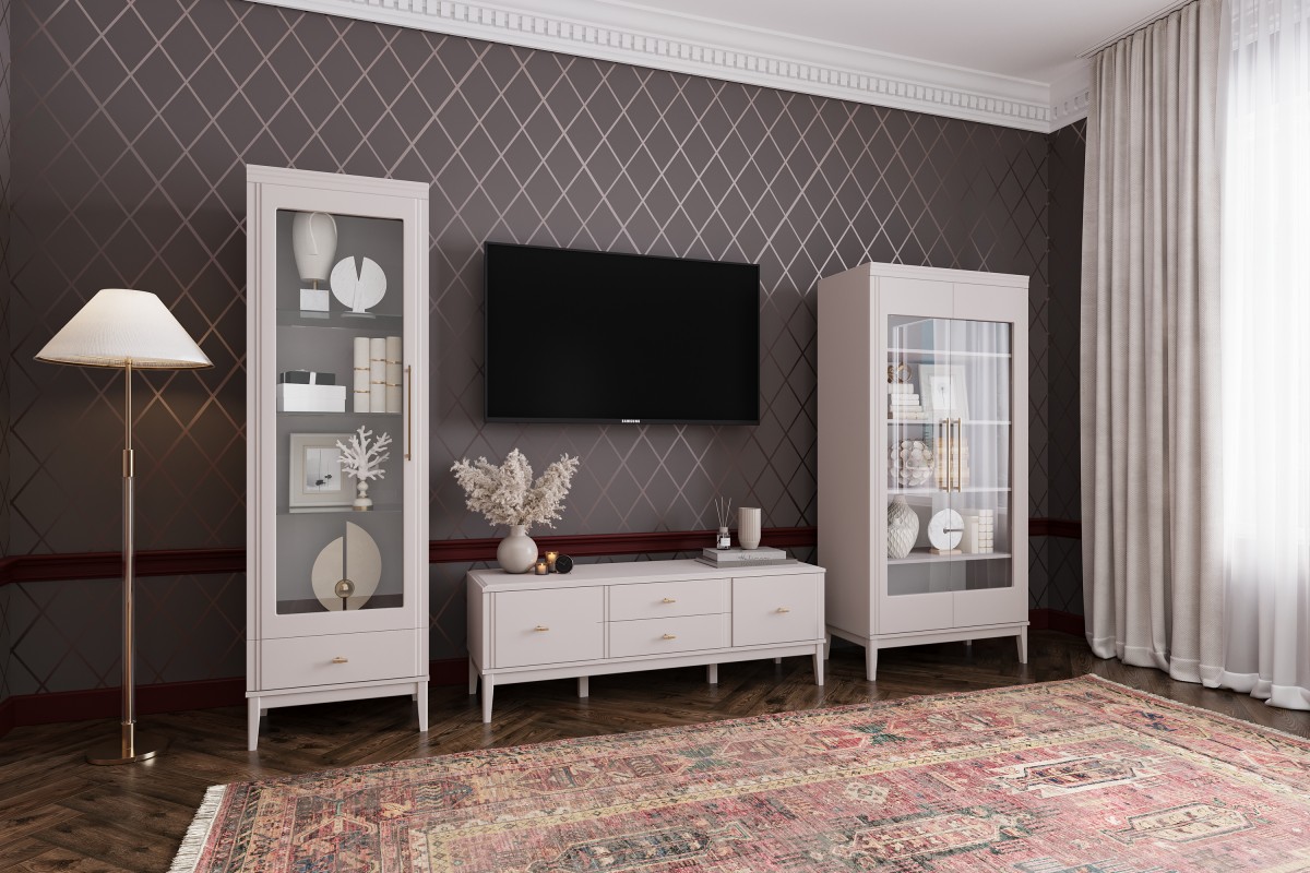 Модульная гостиная ДЖАЛИ (льняной) БРАВОмебель