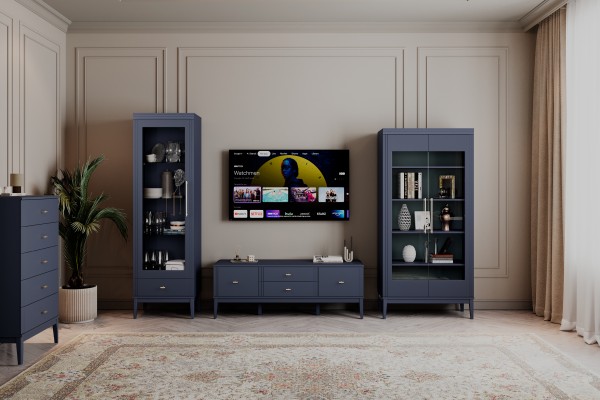 Модульная гостиная ДЖАЛИ (темный лазурный) БРАВОмебель