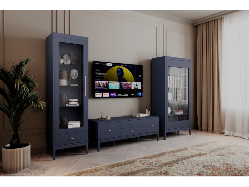 Гостиная ДЖАЛИ (темный лазурный) БРАВОмебель 