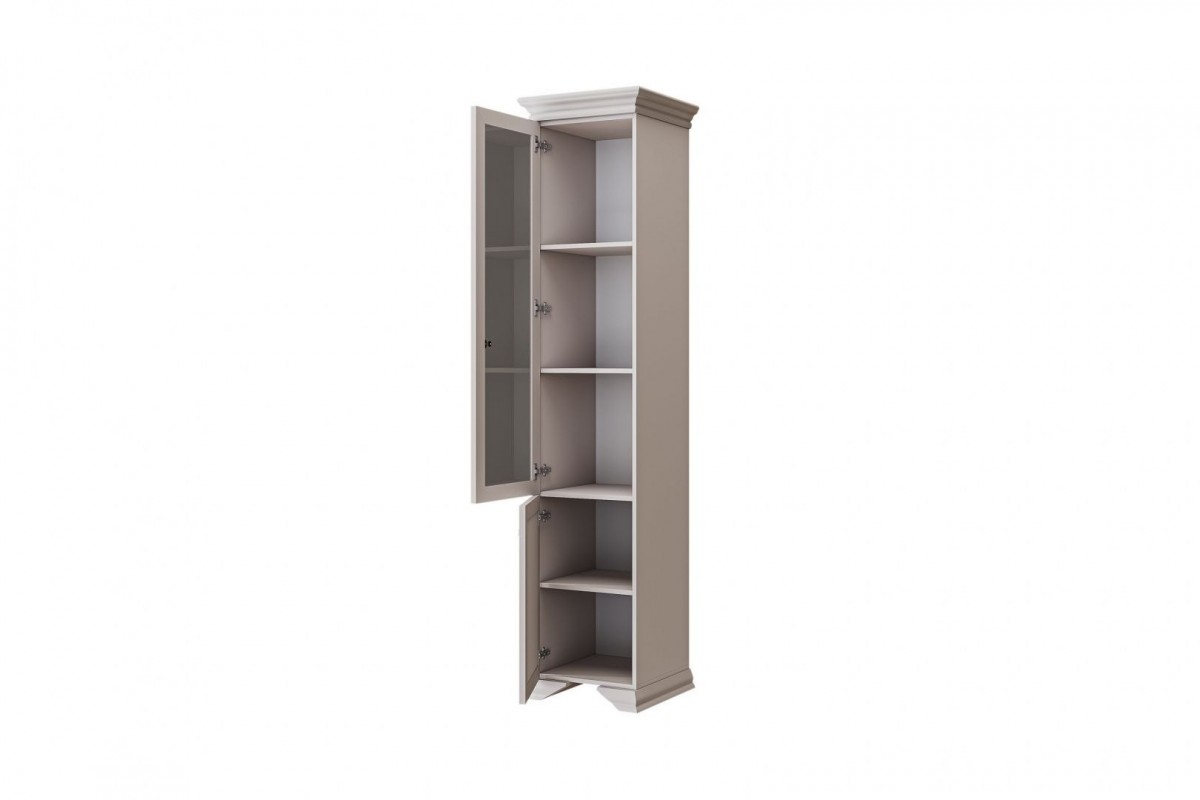 Орландо (Персидский жемчуг) - Шкаф ШР-1 Витрина левая (полки ЛДСП) БРАВОмебель 