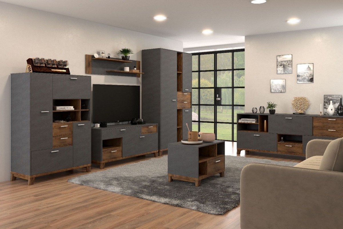 МОНТАНА Тумба под ТВ Таксус/Металл Бруклин