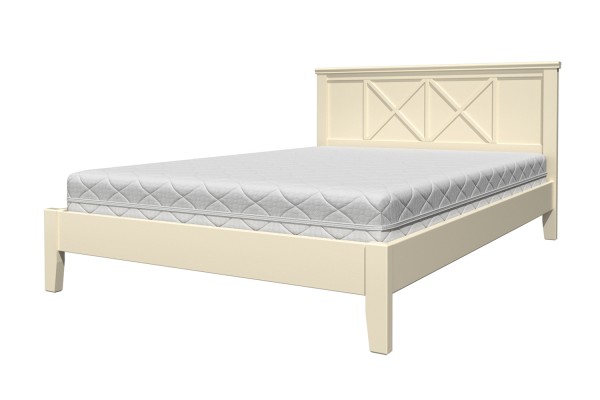 Кровать Грация-2 140 слоновая кость с основанием