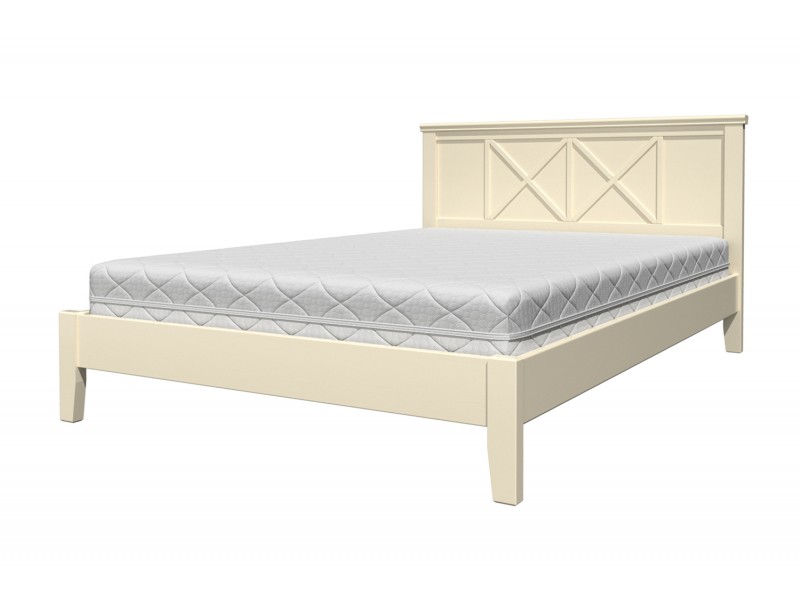 Кровать Грация-2 140 слоновая кость с основанием