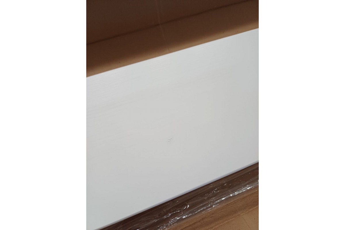 Кровать Елена-3 160х200 белая (массив сосны) с основанием — уценка 