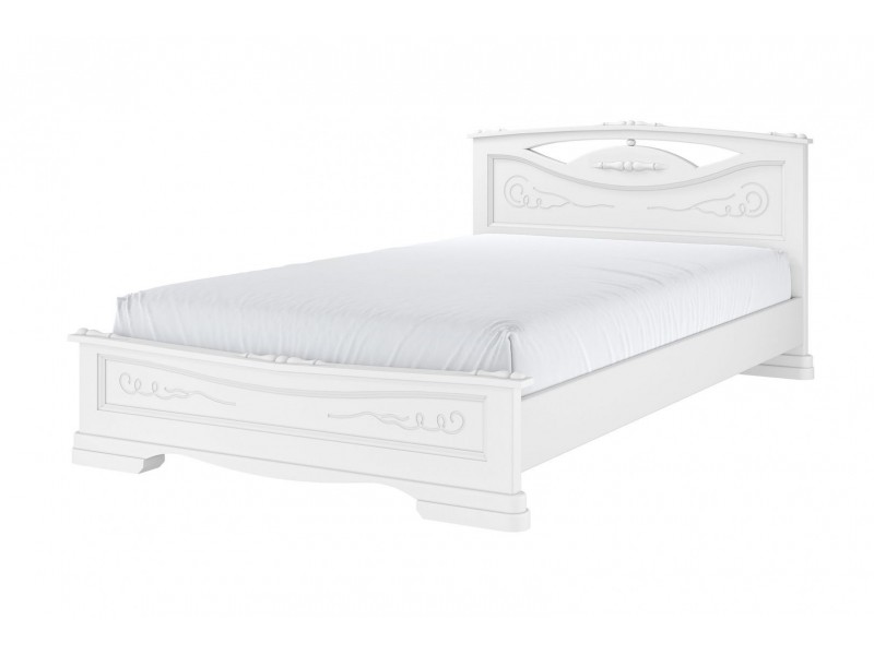 Кровать Елена-3 160х200 белая (массив сосны) с основанием