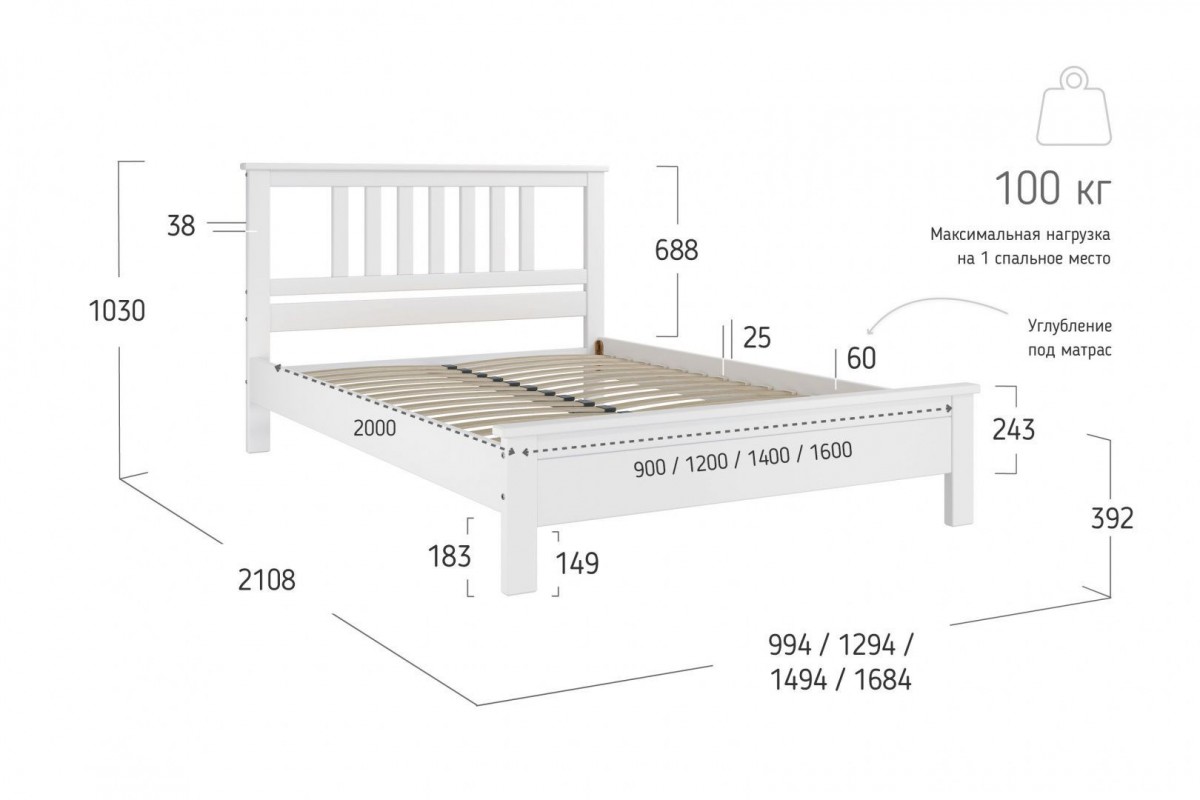 Кровать Лаура Бравомебель