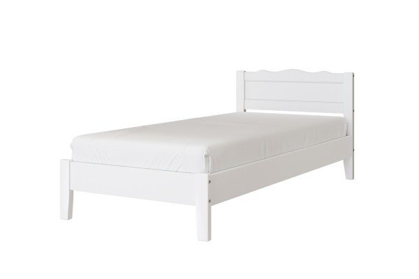 Кровать Карина-7 белая из массива 90х200 с основанием