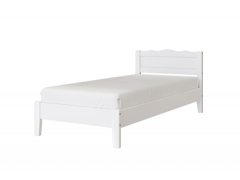 Кровать Карина-7 белая из массива 90х200 с основанием