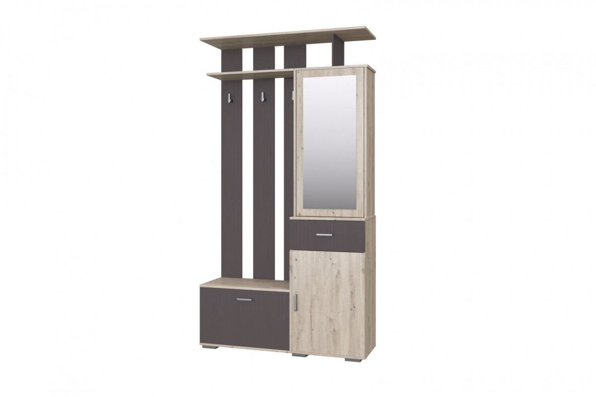 Имидж Модуль-1 Шкаф с зеркалом (Дуб Бонифаций) БРАВОмебель