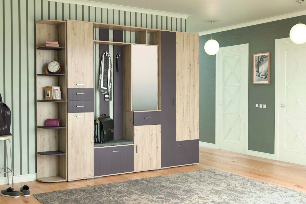 Имидж Модуль-7 Шкаф (Дуб Бонифаций) БРАВОмебель