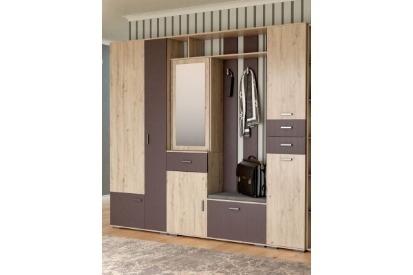 Имидж прихожая (Дуб Бонифаций) БРАВОмебель
