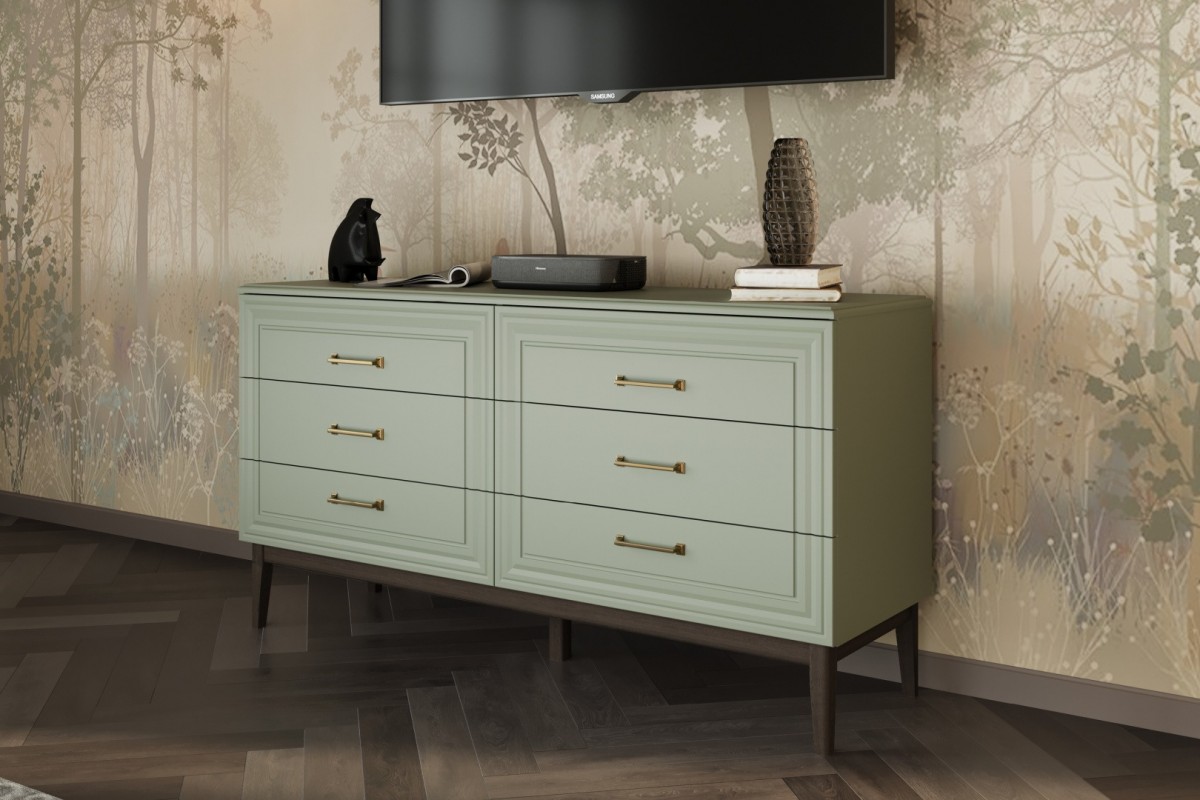 Гориция (Зелёный самшит) комод 6 ящиков