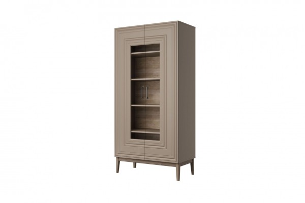 Гориция (Мокко Мусс) - Шкаф с витриной двухдверный ШР-2