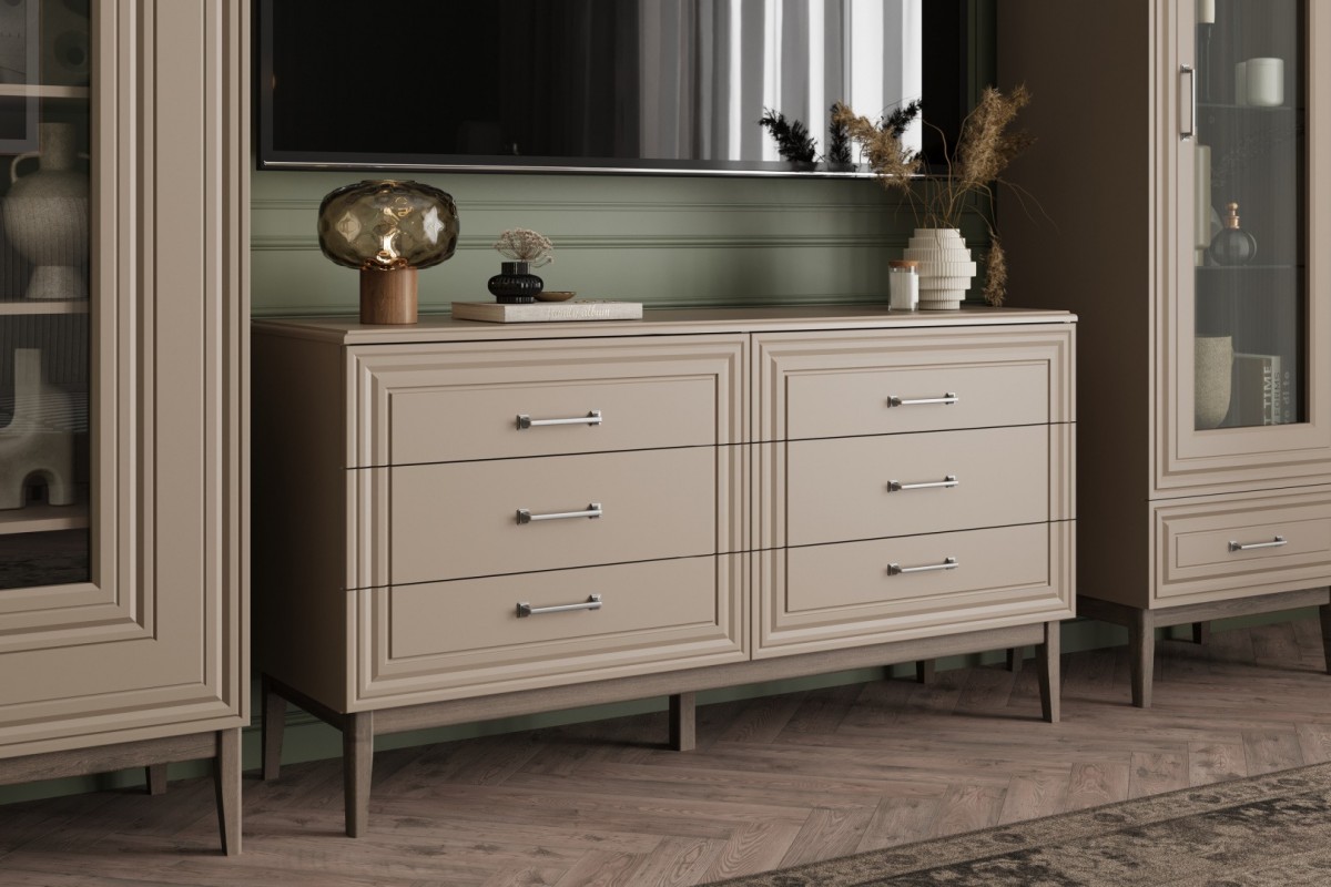 Гориция (Мокко Мусс) комод 6 ящиков