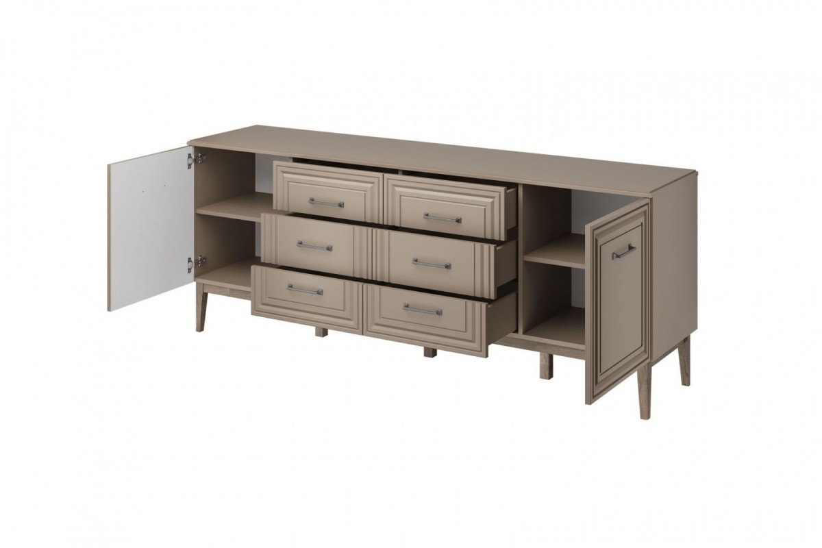 Гориция (Мокко Мусс) - Комод 6 ящиков, 2 двери