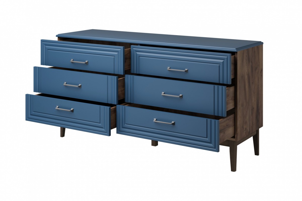Гориция (Сапфировый) комод 6 ящиков