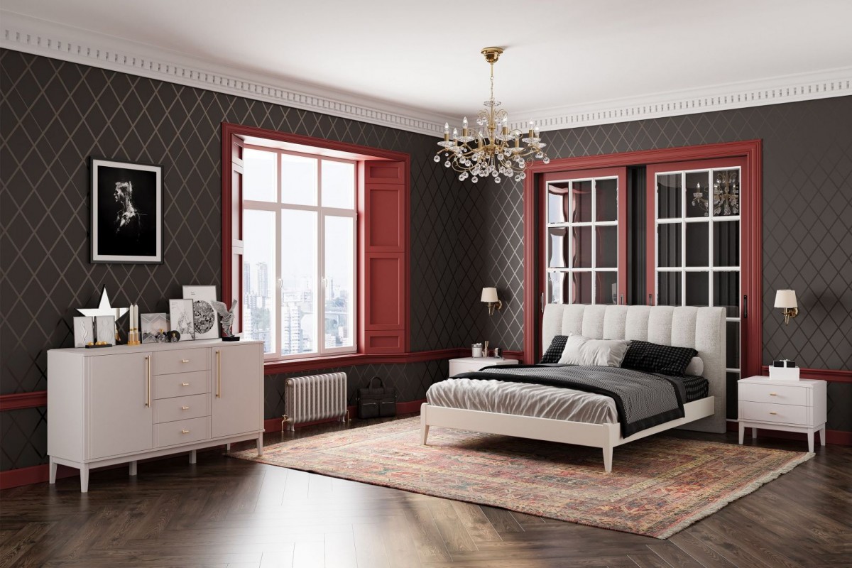 Джали (льняной) - Комод 4 ящика