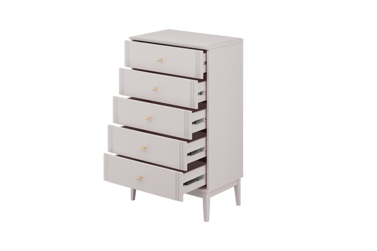 ДЖАЛИ (льняной) - Комод 5 ящиков БРАВОмебель