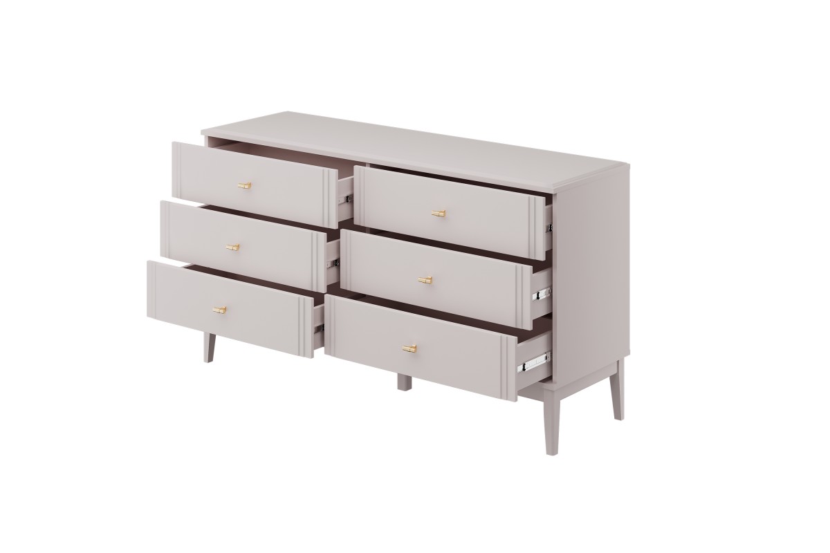 ДЖАЛИ (льняной) - Комод 6 ящиков БРАВОмебель