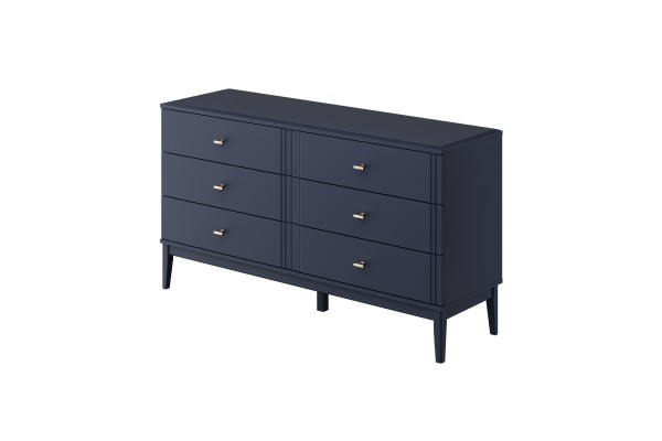 ДЖАЛИ (Тёмный Лазурный) - Комод 6 ящиков БРАВОмебель