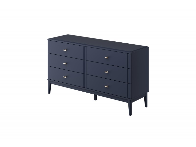 ДЖАЛИ (Тёмный Лазурный) - Комод 6 ящиков БРАВОмебель