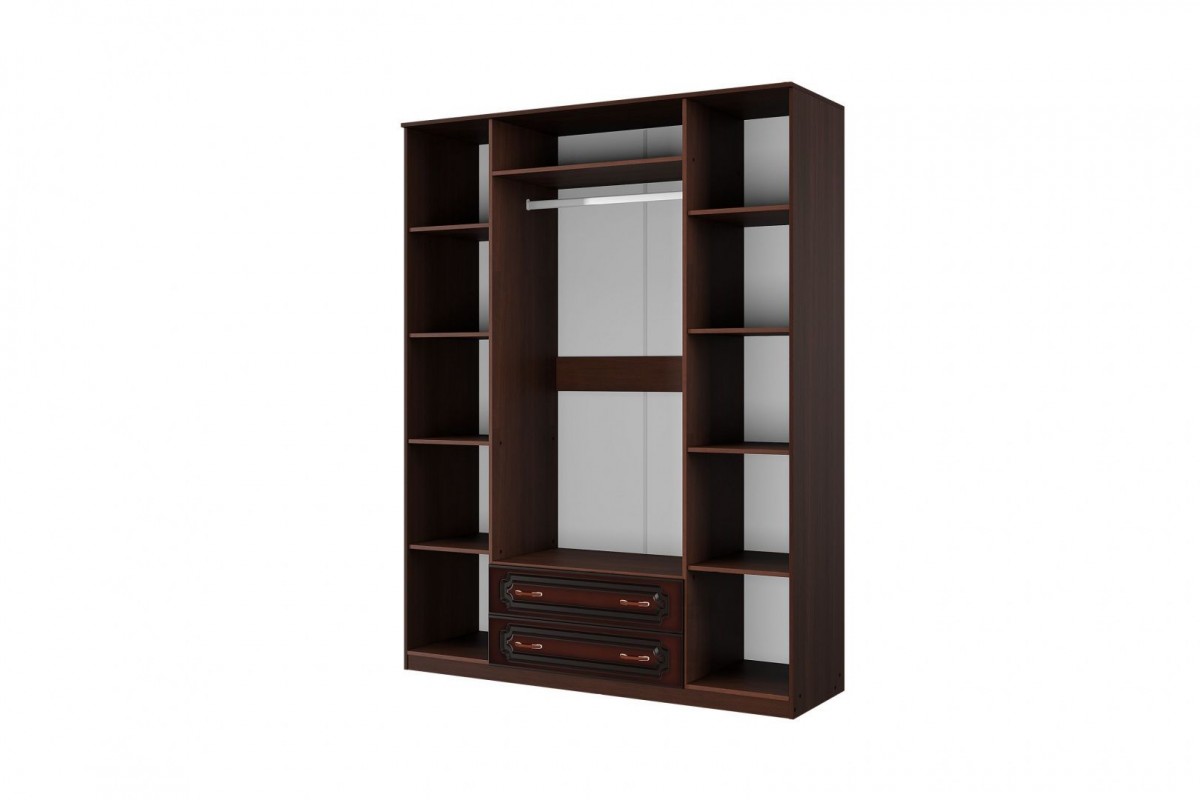 Спальня Лакированный орех темный - Шкаф распашной ШР-4 без зеркала