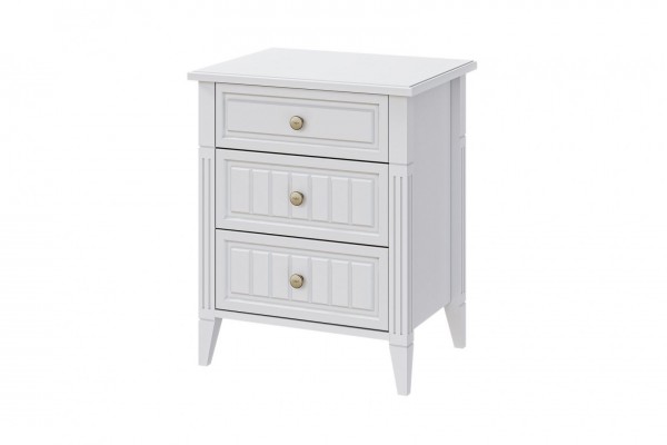 Мэгги (белый) - Тумба прикроватная, 3 ящика