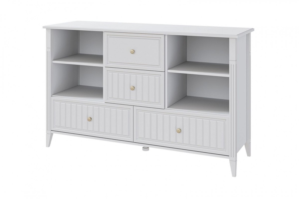 Мэгги (белый) - Комод 2 двери, 4 ящика