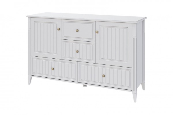 Мэгги (белый) - Комод 2 двери, 4 ящика