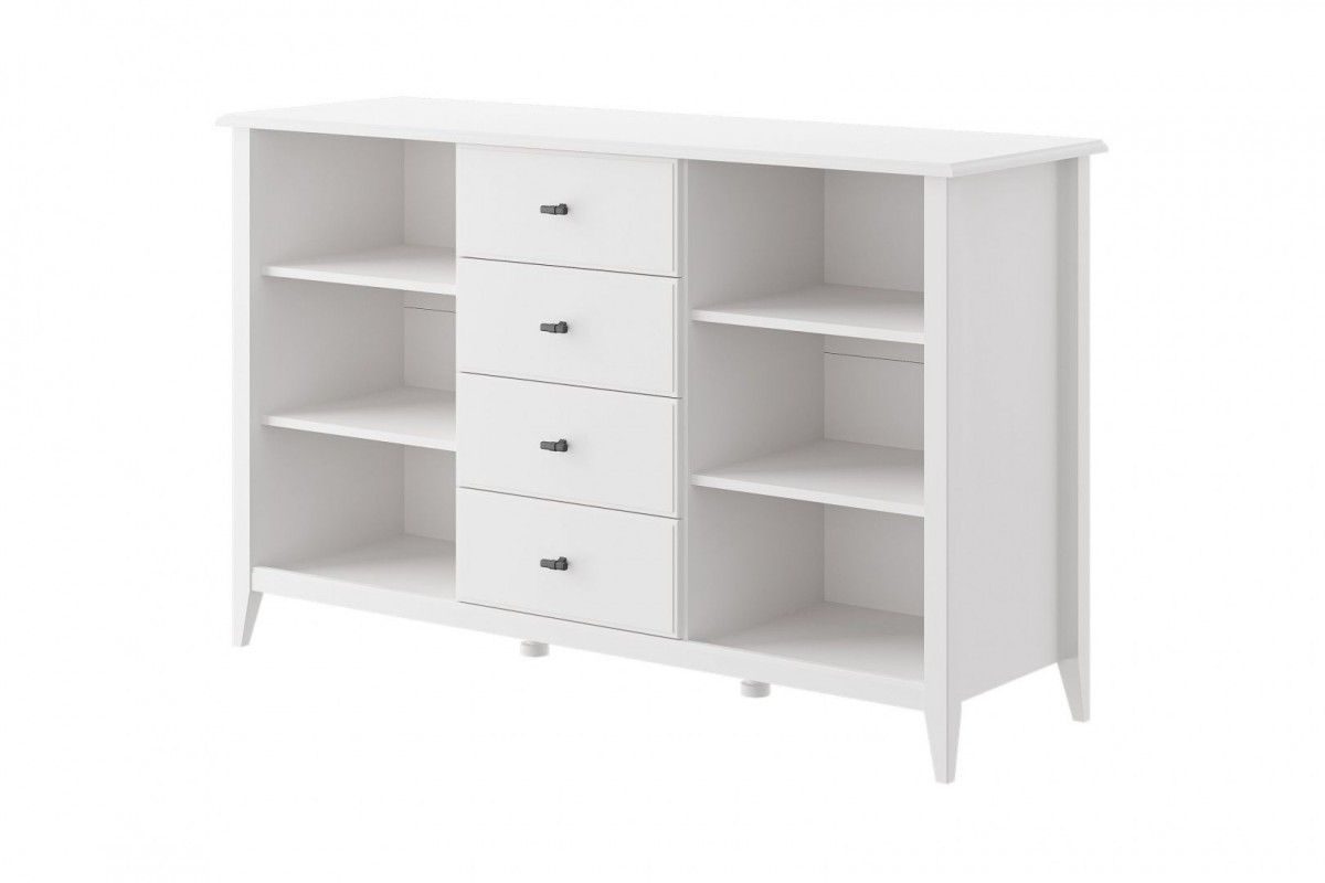 Никеа (белый) - Комод 4 ящика 2 двери