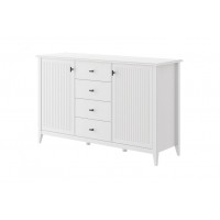 Никеа (белый) - Комод 4 ящика 2 двери