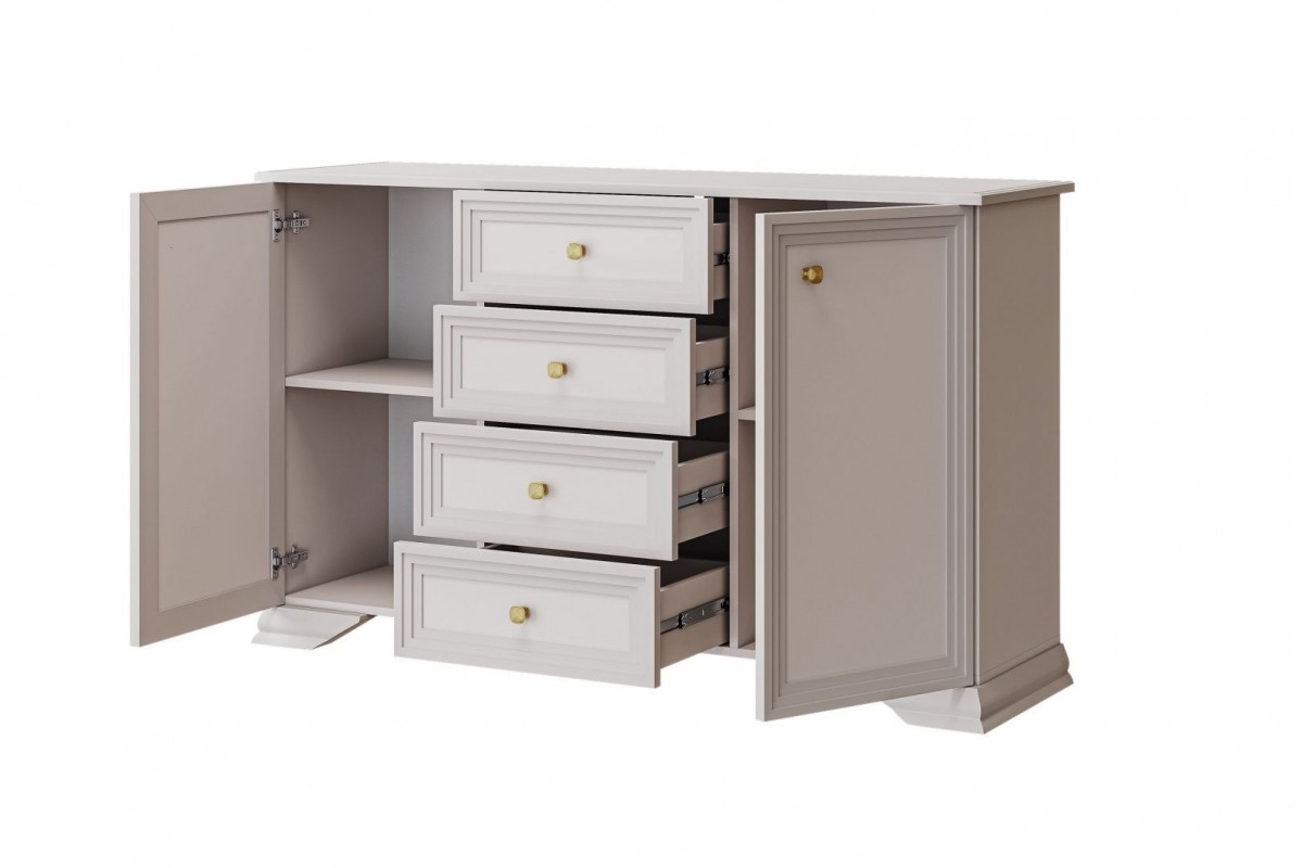 Орландо (Персидский жемчуг) - Комод 4 ящика 2 двери БРАВОмебель 