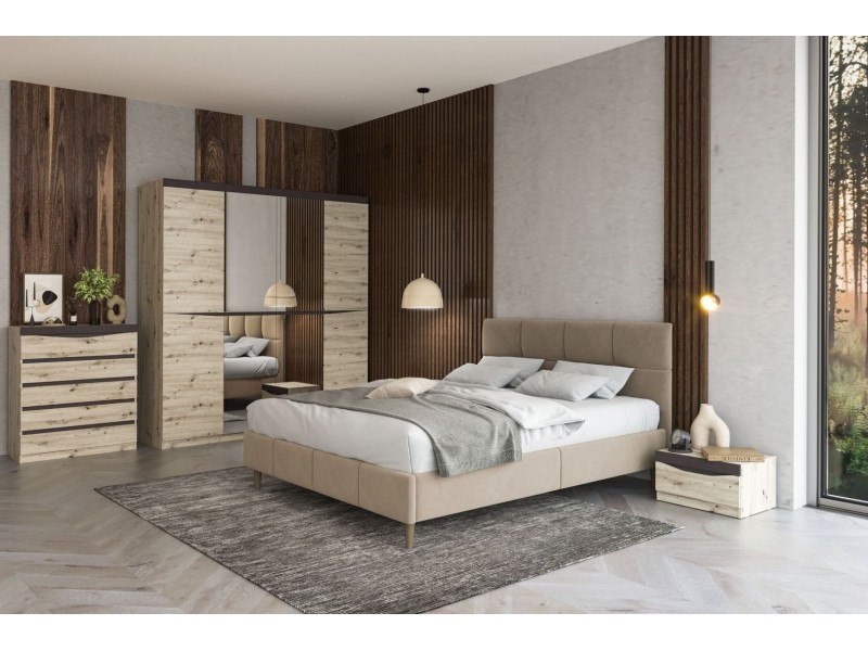 Тиана NEW спальня БРАВОмебель лак Дуб Бонифаций