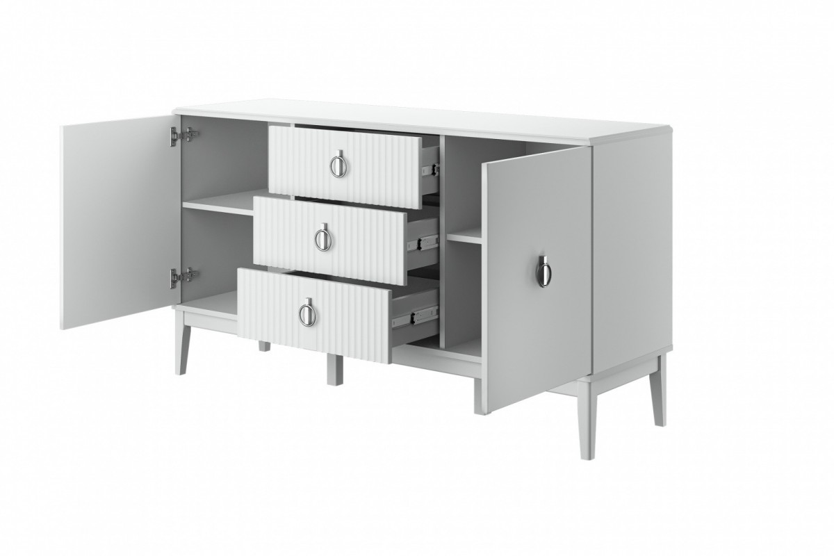 Фарго (Белый лак) - Комод 2 двери, 3 ящика