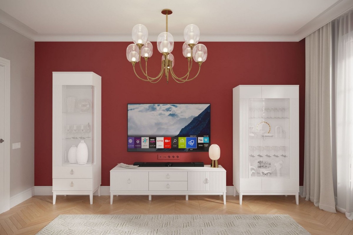 Фарго (Белый лак) - Шкаф-витрина ШР-1 (левый)