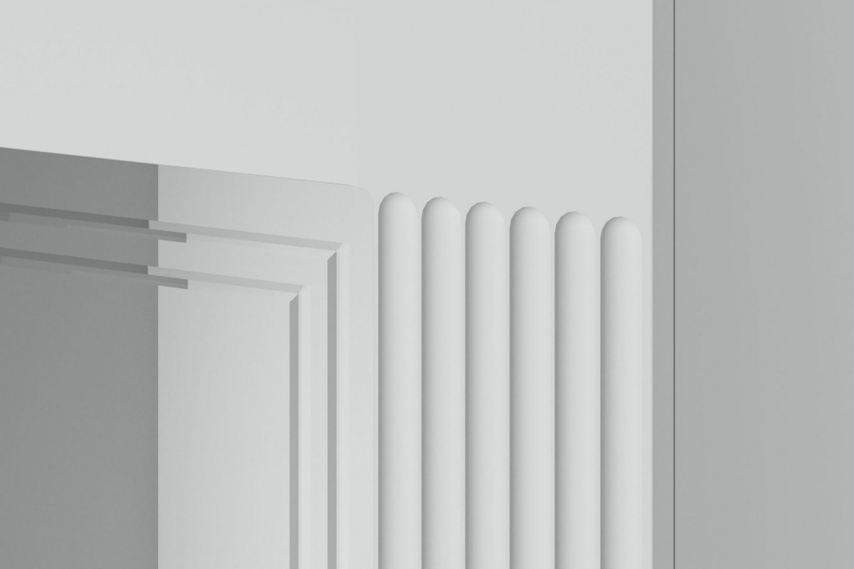 Фарго (Белый лак) - Шкаф-витрина ШР-2