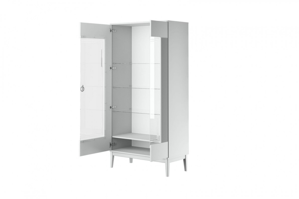 Фарго (Белый лак) - Шкаф-витрина ШР-2