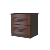 Тумба прикроватная «Кантри» (цвет орех, 2 ящика)