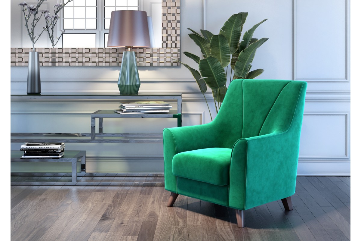 Кресло Далас-1 БРАВОмебель изумрудное