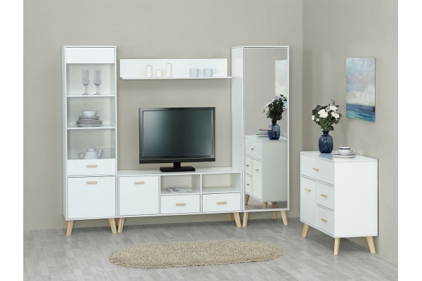 Модульная гостиная Скандик Белый жемчуг