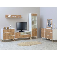 Модульная гостиная Скандик Дуб Крафт золотой