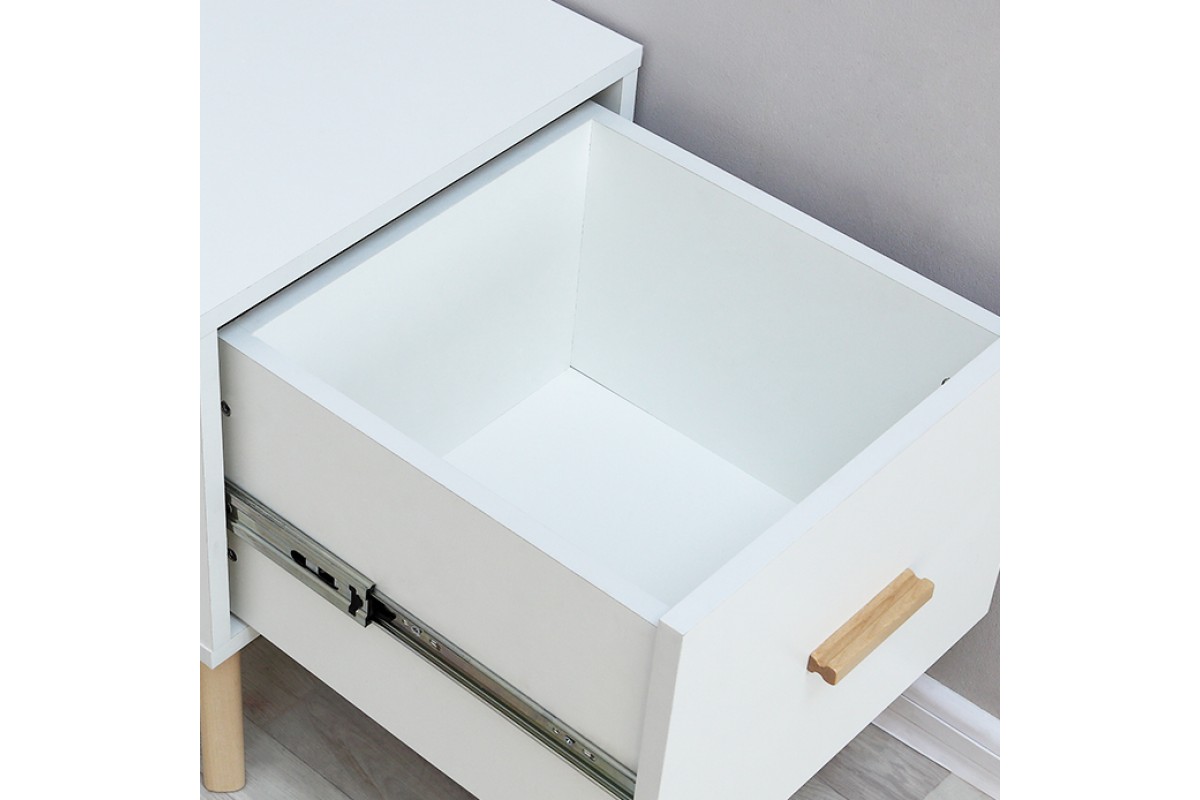 Скандик-1 тумба прикроватная с ящиком белый жемчуг