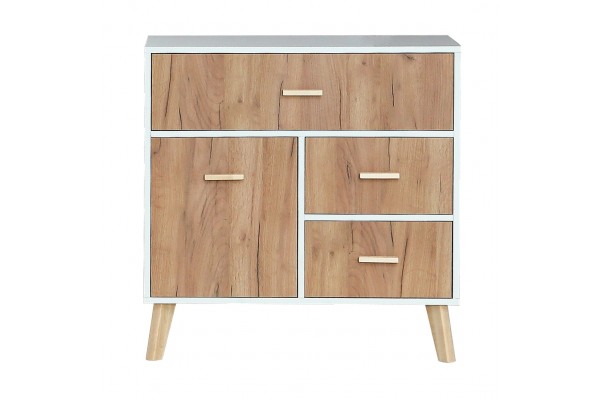 Скандик-2 комод 800 3 ящика, 1 дверь дуб крафт золотой