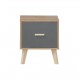 Скандик-3 тумба прикроватная с ящиком графит серый