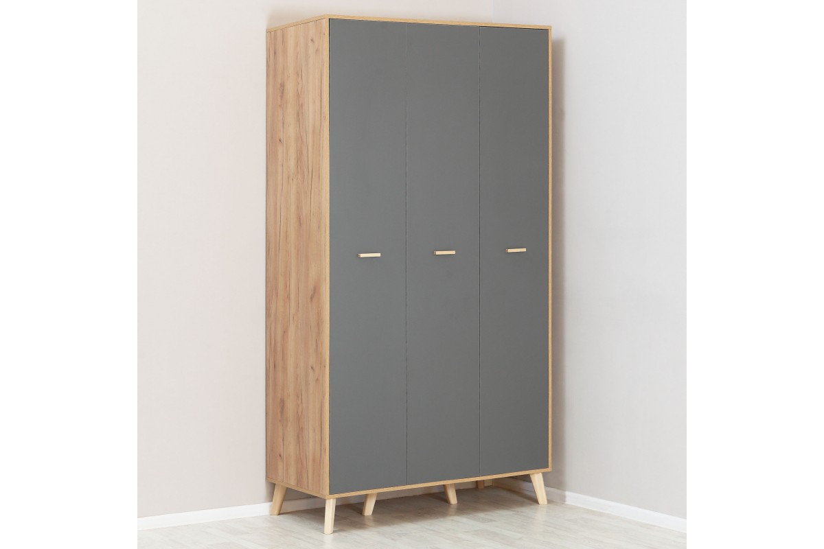 Модульная спальня Скандик-3 Элегия графит серый 