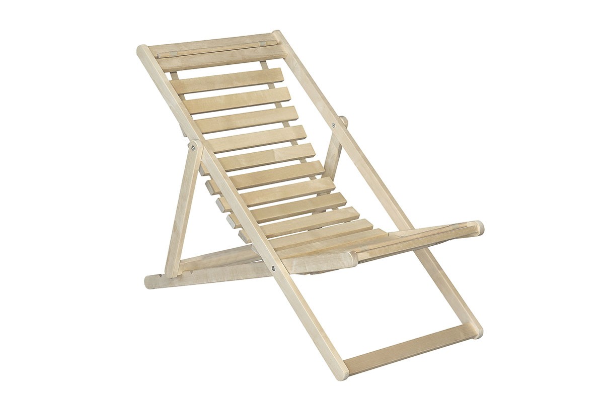 Шезлонг 45 Элегия из массива березы без покрытия