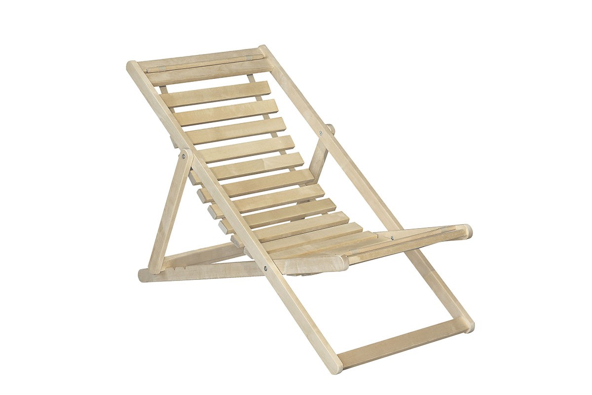 Шезлонг 45 Элегия из массива березы без покрытия