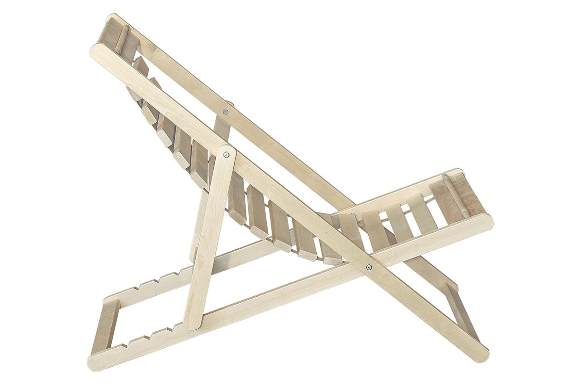 Шезлонг 45 Элегия из массива березы без покрытия